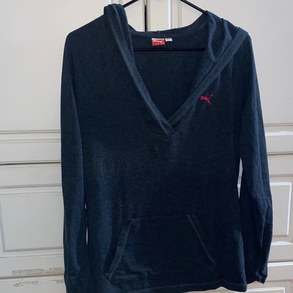 Puma Black V-Neck Sweater for Women - Picture 1 of 5